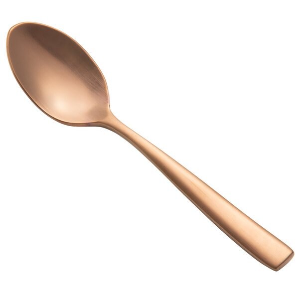 Bon Chef Manhattan, Demitasse Spoon, Matte Finish, 18/10, 4.88" - Rose Gold Matte , set of 12 S3016RGM - main